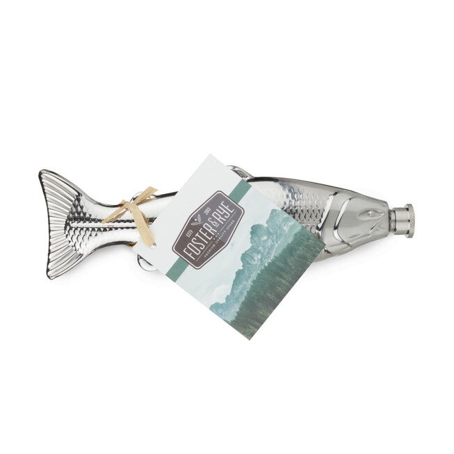 Stainless Steel Trout Beverage Flask, , alternate image number null