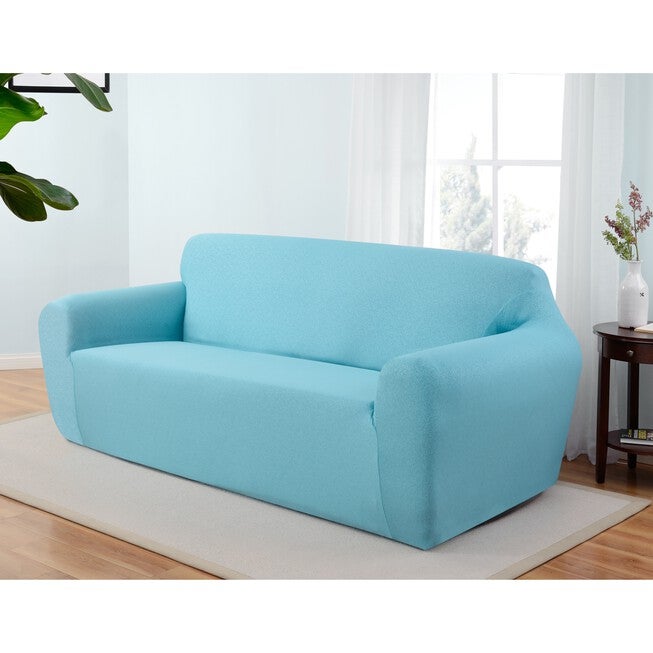 Kathy Ireland Ingenue Sofa Cover, AQUA, hi-res image number 0