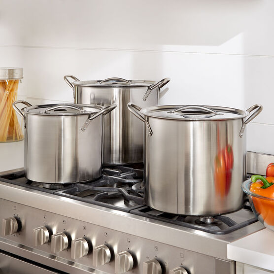 6-Pc. Stainless Steel Stockpot Set, STAINLESS, hi-res image number null