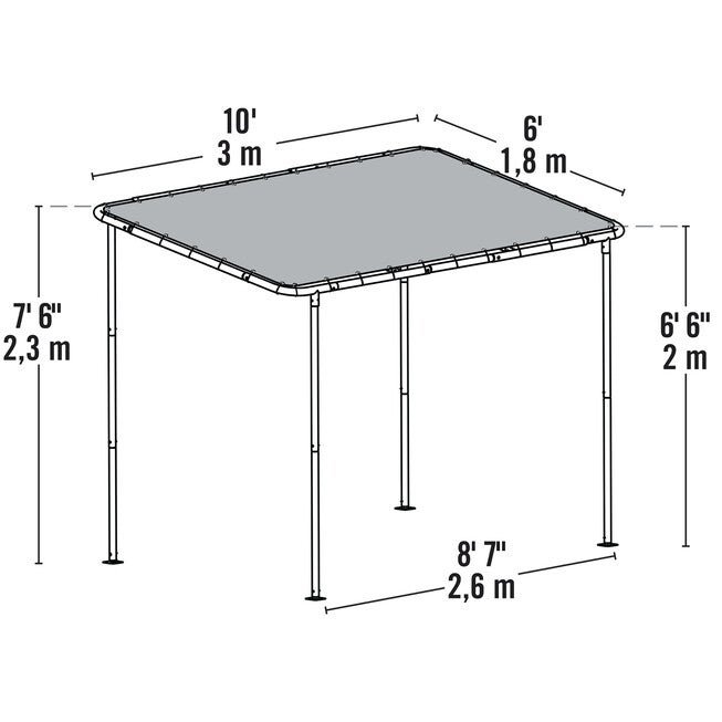 10x6 Solano Gazebo Canopy Tan Cover, , alternate image number null
