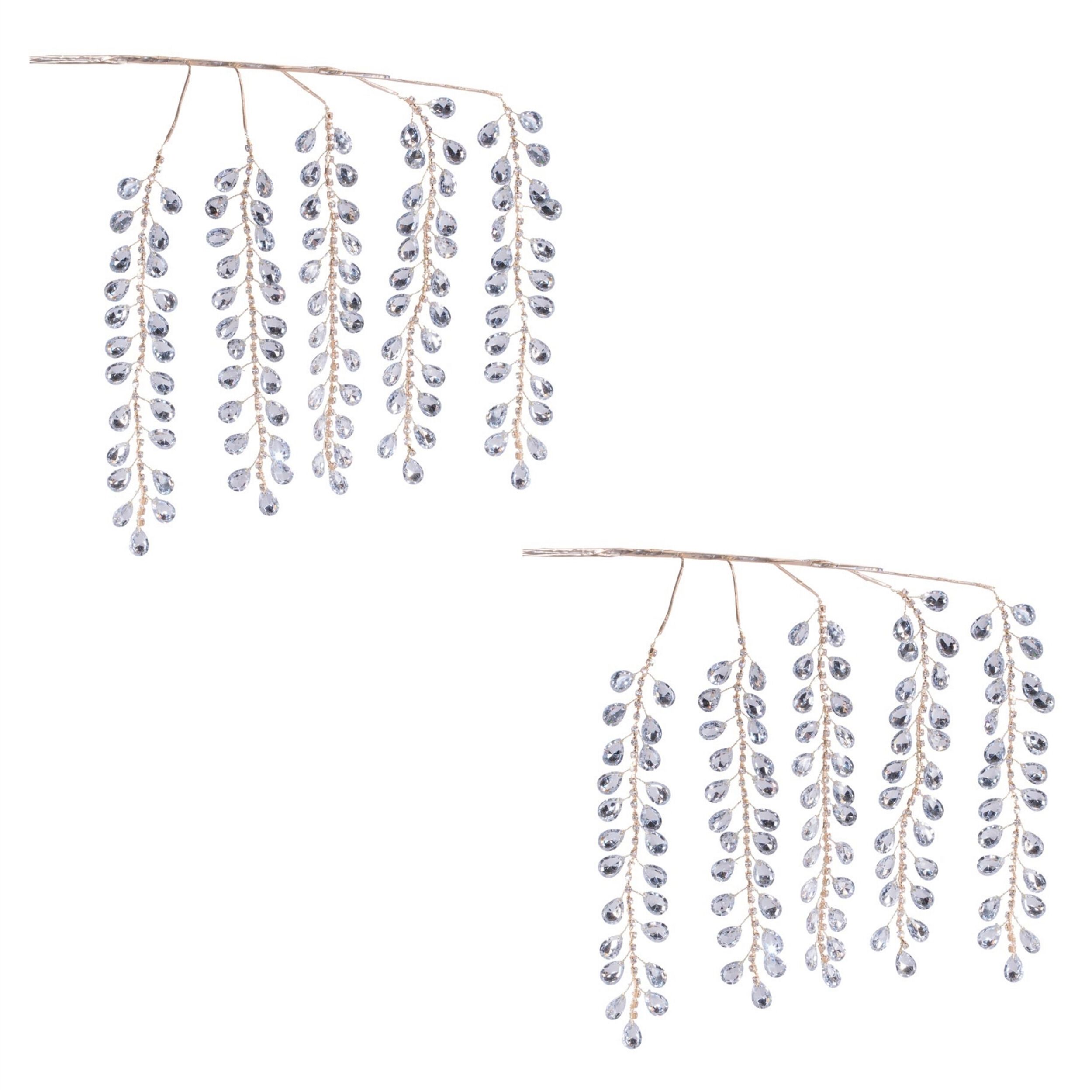 Jewel Icicle Drop Spray (Set of 2), GOLD SILVER, alternate image number 2
