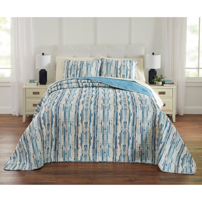 Sky Gradient Bedspread Set, BLUE MULTI, hi-res image number 0