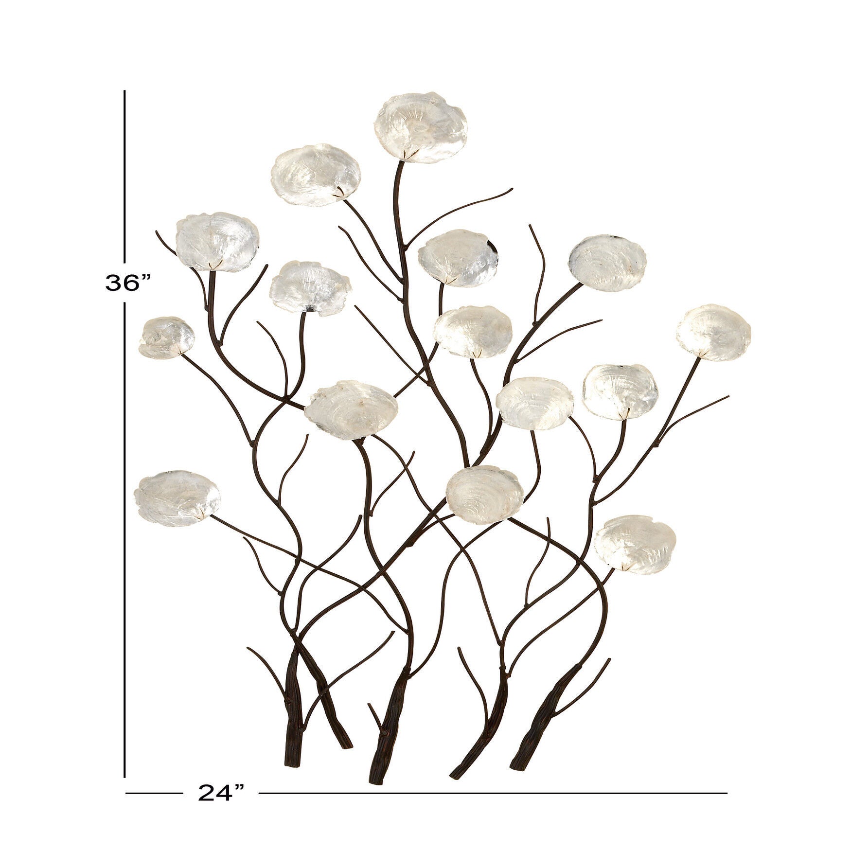 White Metal Coastal Abstract Wall Decor, , alternate image number 6