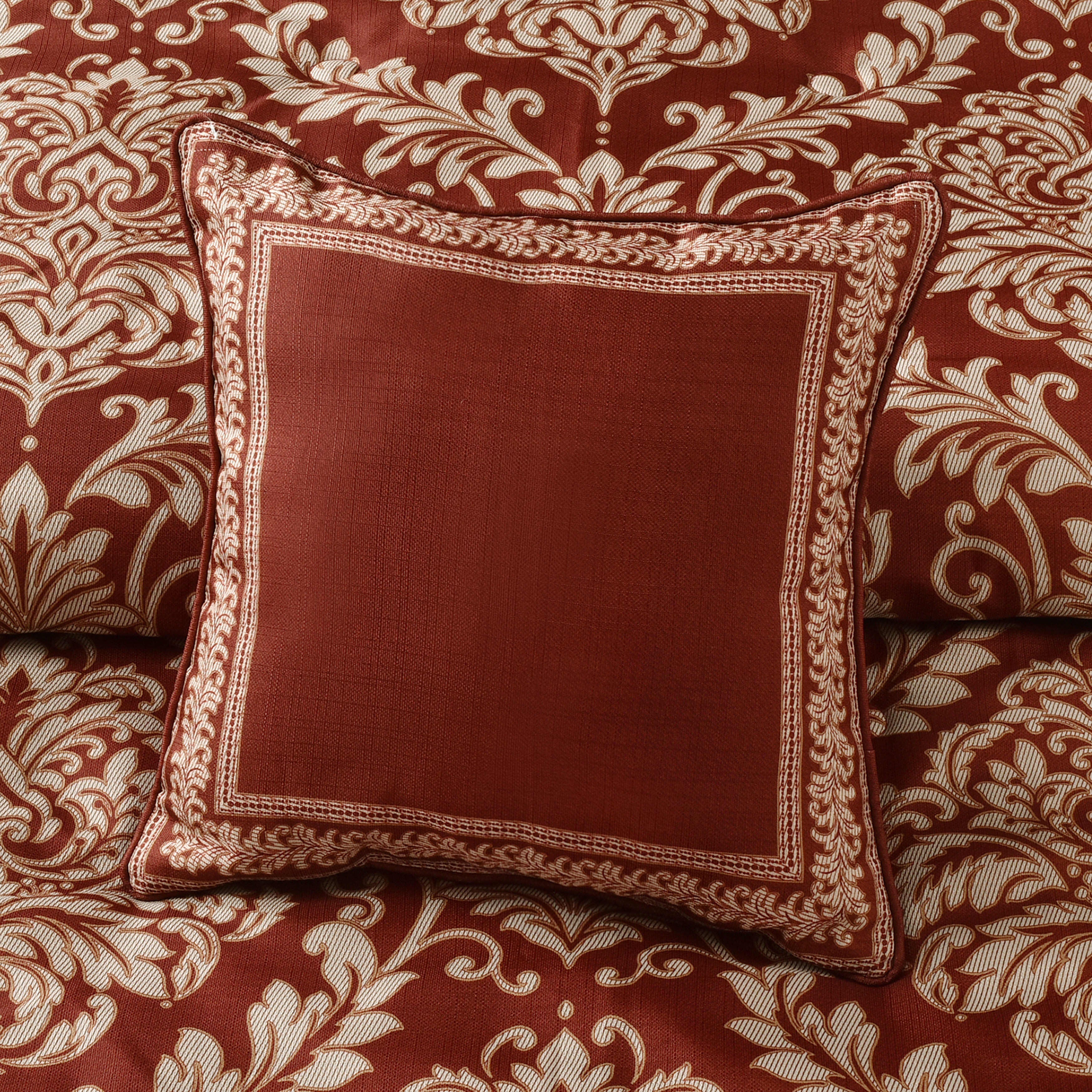 Lazia 18 Inch Square Decorative Throw Pillow, RED, alternate image number 1