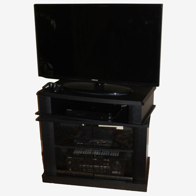 Swivel Top Entertainment Cart, BLACK, hi-res image number null