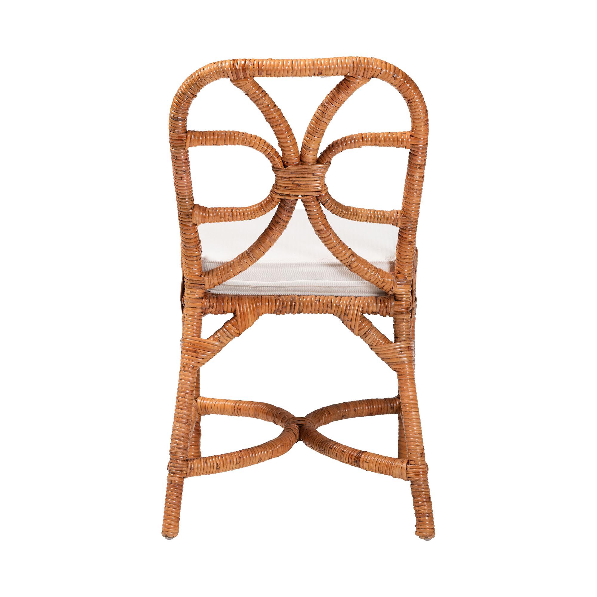 Alondra Natural Rattan Dining Chair, BROWN, alternate image number 4