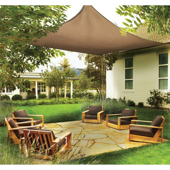 Shade Sail Square (Attachment point/pole not included) 12 x 12 ft. Sand, , alternate image number null