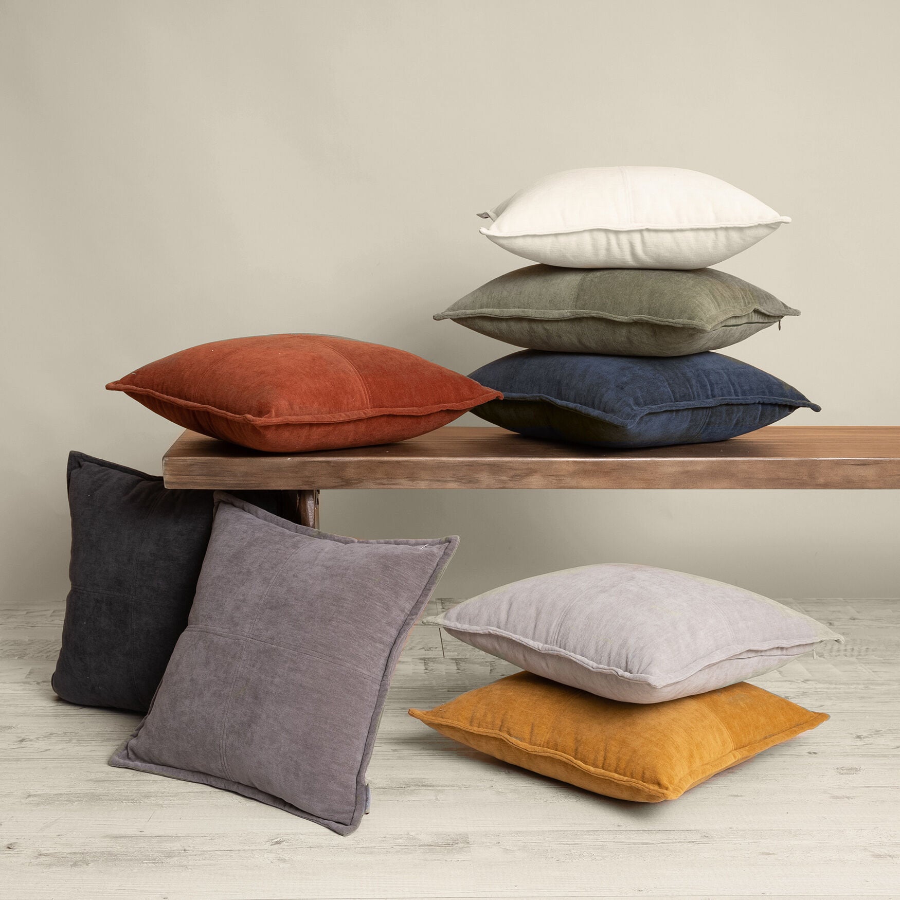 Lambent Cross Stitch Solid Square Pillow, , alternate image number 4