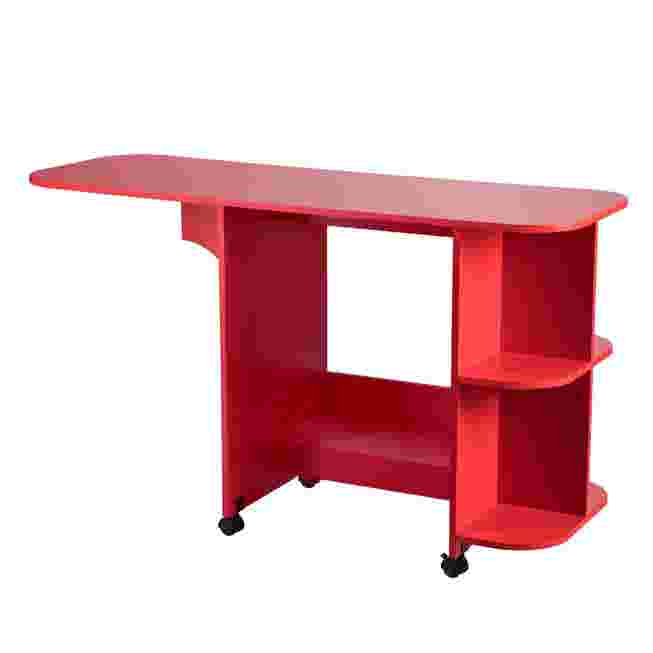 red sewing table