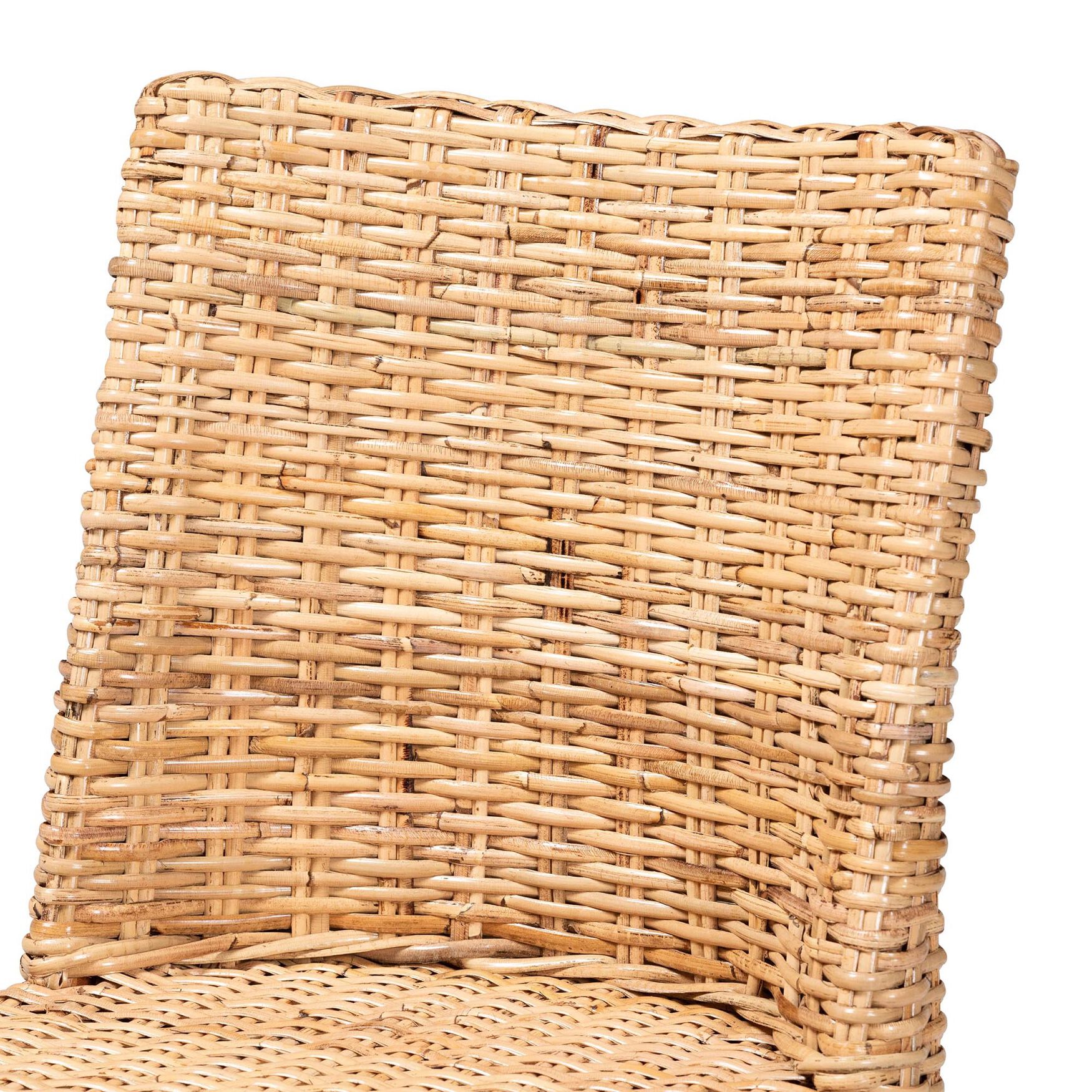 Rowen Bohemian Light Honey Kubu Rattan And Mahogany Wood Dining Chair, , alternate image number 4