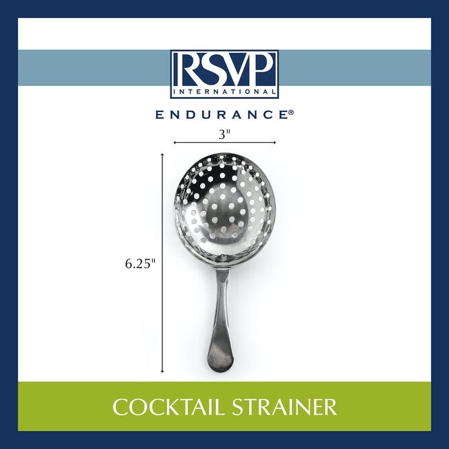 Retro Stainless Steel Cocktail Strainer, , alternate image number null