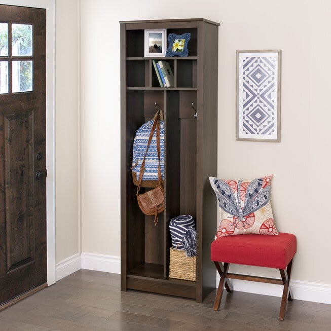 Space-Saving Entryway Organizer Espresso, EXPRESSO, hi-res image number 0