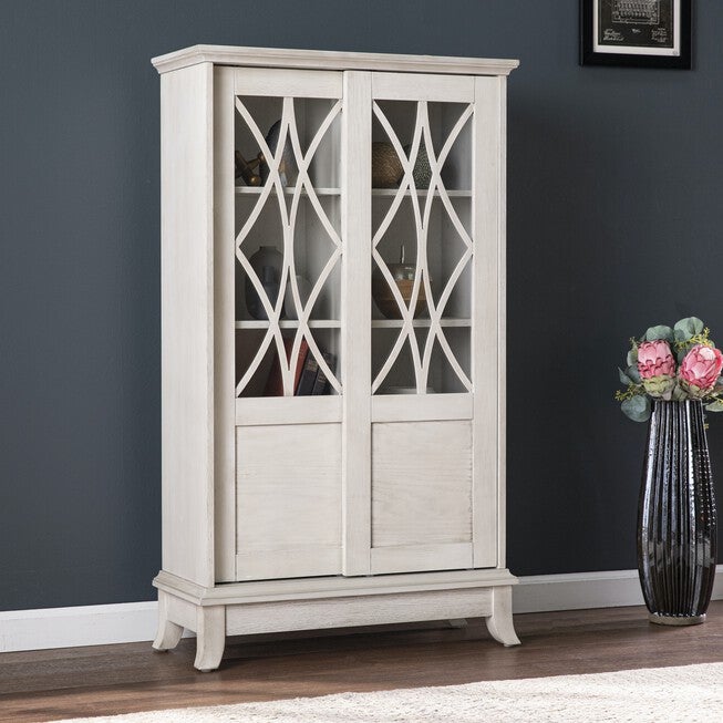 Brindleford Sliding Door Cabinet, WHITE, hi-res image number null