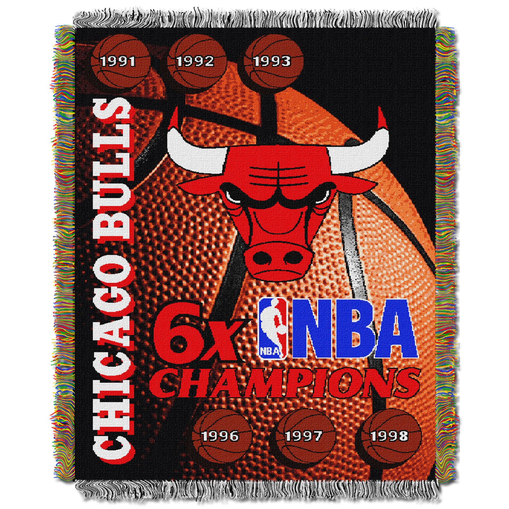 Bulls Commemorative Series Throw, MULTI, hi-res image number 0