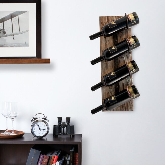 Metal And Wood Wine Rack, , alternate image number null