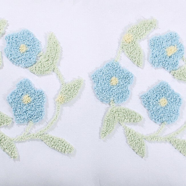 Bloomfield Collection in Floral Design 100% Cotton Tufted Chenille Standard Sham , , on-hover image number null