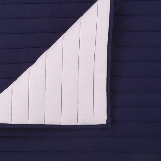 Jersey Knit Blue Stripe Comforter Set, , alternate image number null