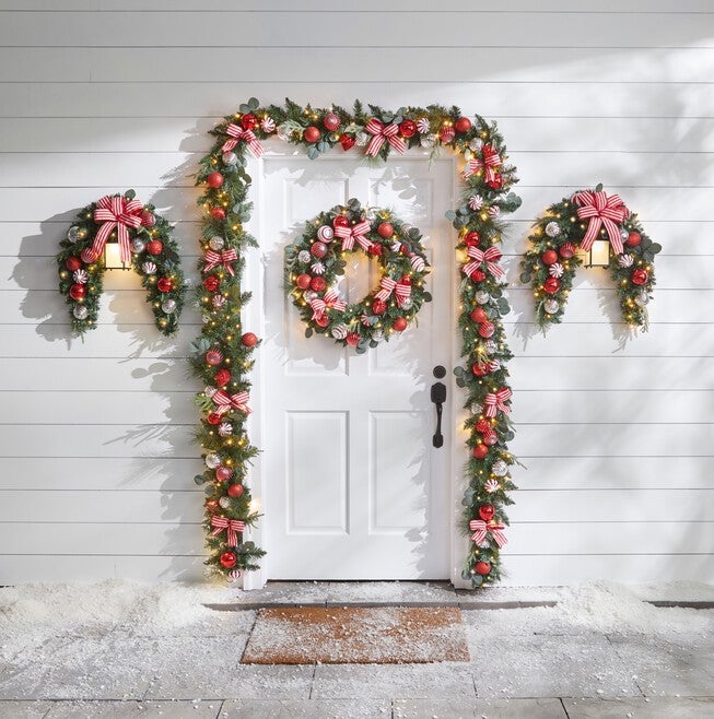 6' Pre-Lit Christmas Cheer Garland, , on-hover image number null