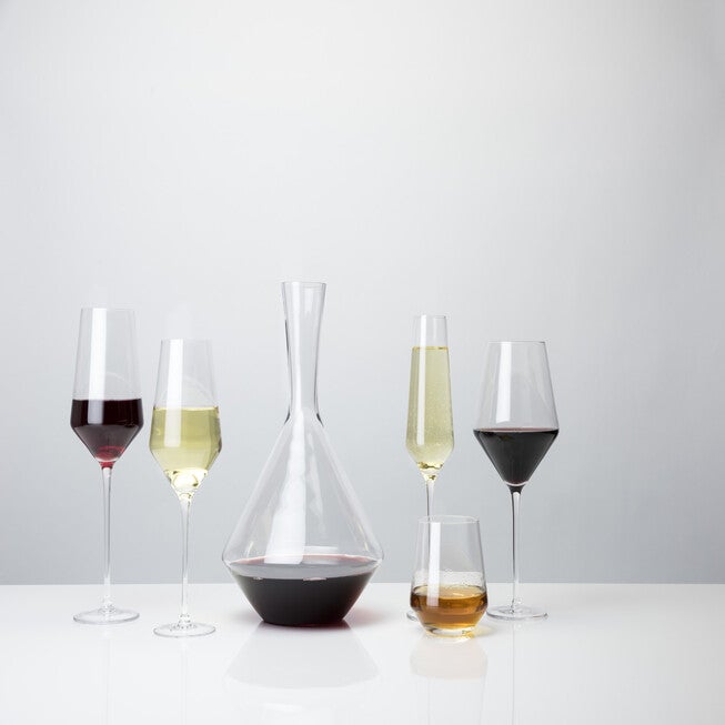 Angled Crystal Burgundy Glasses, , alternate image number null