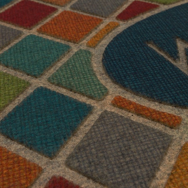 Ornamental Crosshatch Door Mat, , alternate image number null