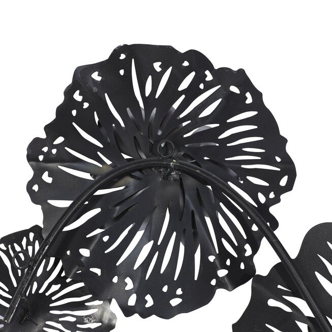 Grey Metal Eclectic Floral Wall Decor, , on-hover image number 1