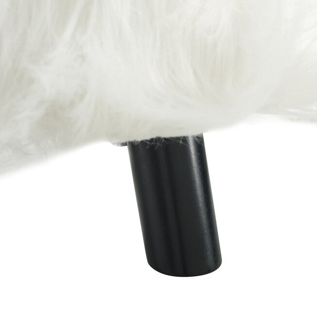 Faux Fur Foot Stool, , alternate image number null