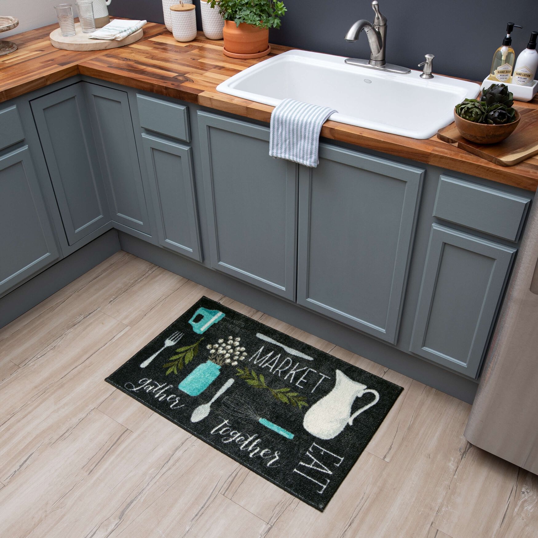 Farmhouse Kitchen Kitchen Rug, , alternate image number 7