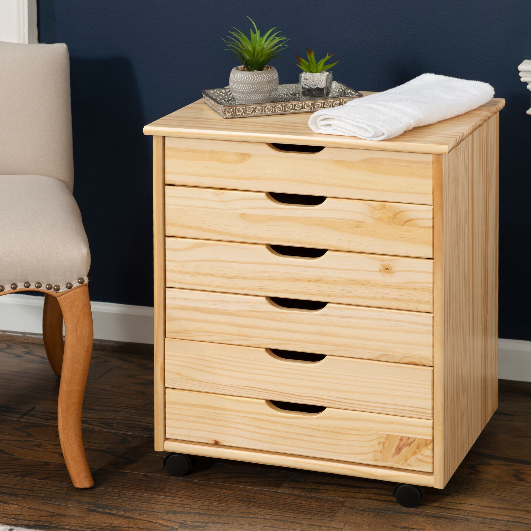 Croghan Six Drawer Wide Rolling Storage Cart, , alternate image number 12