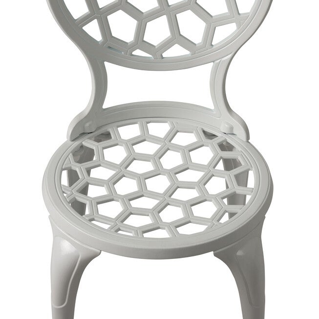 Vashon Aluminum 3-piece Bistro Set in White, , alternate image number null