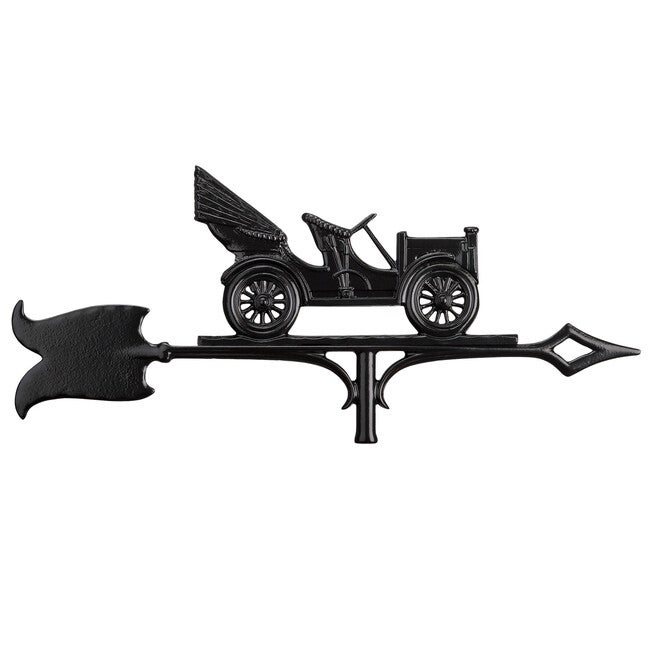 30 inches Antique Auto Accent Weathervane, BLACK, hi-res image number null