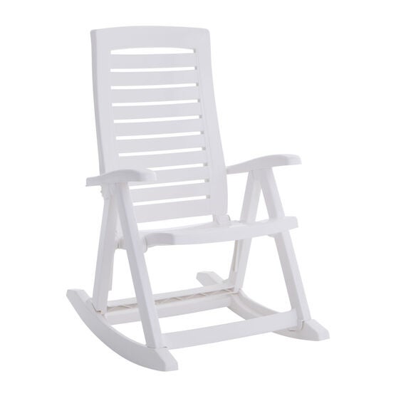 Foldable Rocking Chair, WHITE, hi-res image number null