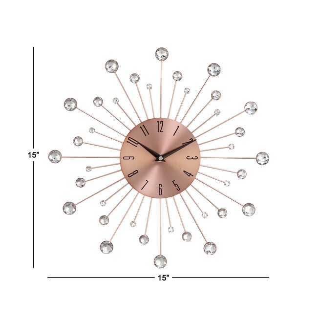 Copper Metal Glam Wall Clock, , alternate image number 4
