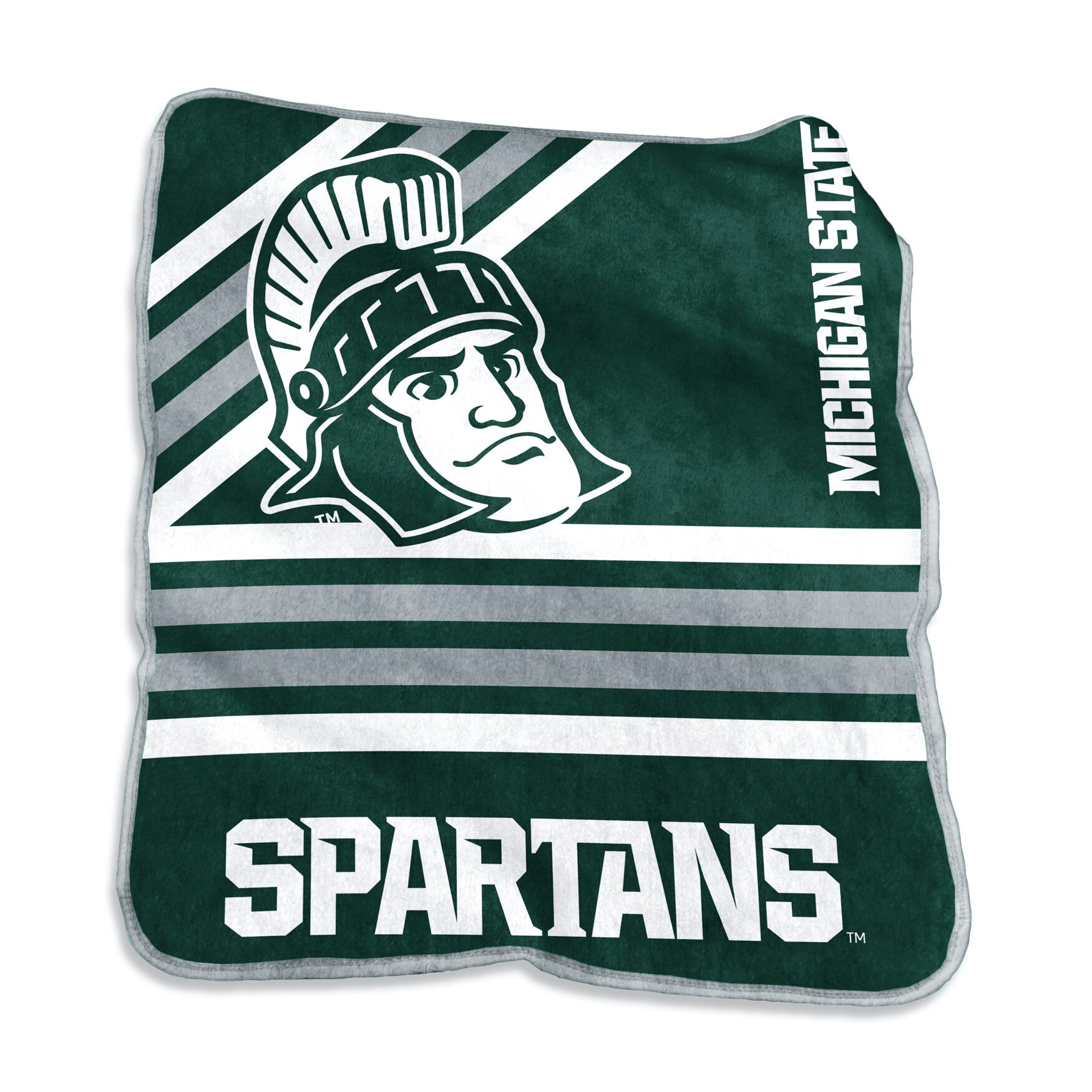 Michigan State Raschel Throw Home Textiles, MULTI, hi-res image number 0