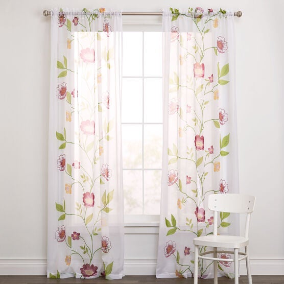 BH Studio Printed Voile Rod-Pocket Panel, GABBY, hi-res image number null