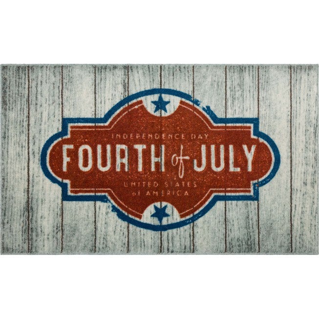 Fourth Of July Grey Kitchen Rug, GREY, hi-res image number 0