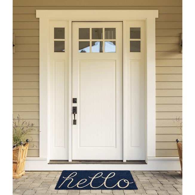Navy Hello Doormat, , alternate image number null