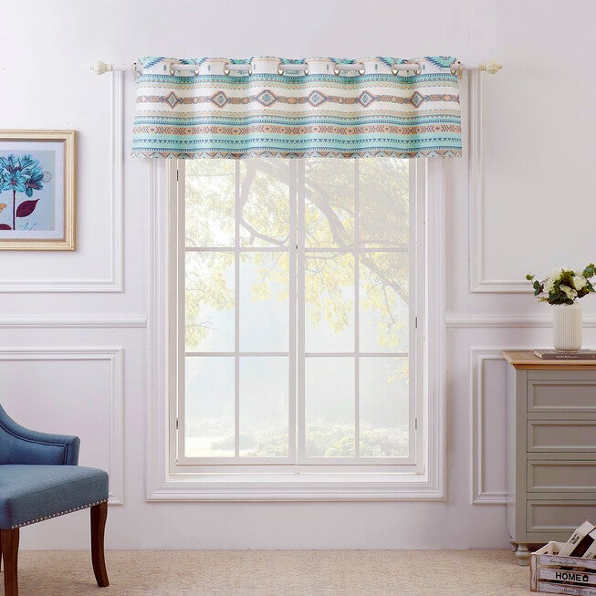 Phoenix Turquoise Window Valance, , alternate image number null