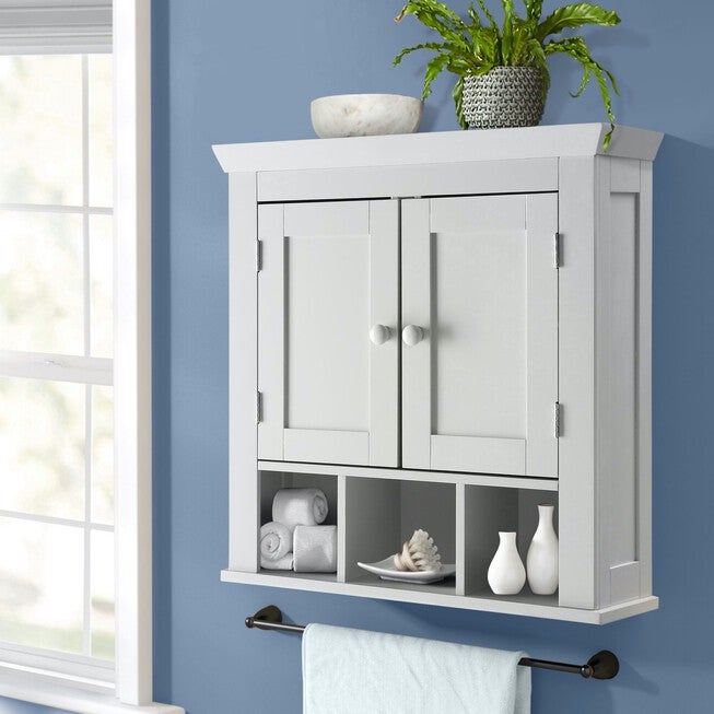 Rancho Wall Cabinet, White, WHITE, hi-res image number null