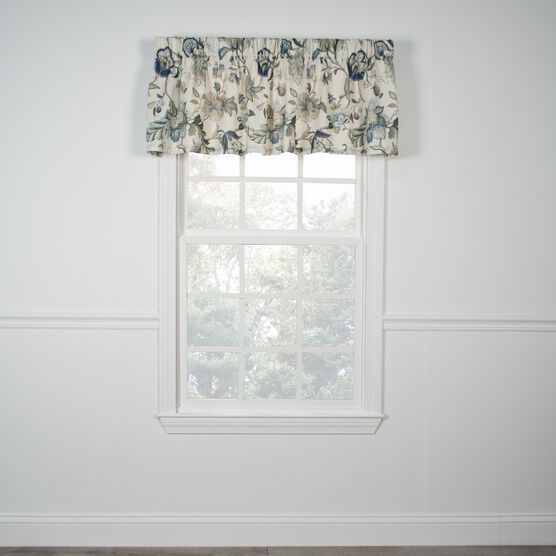 Brissac Unlined Tailored Valance, BLUE, hi-res image number null