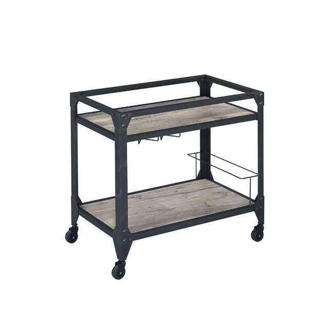 Serving Cart, RUSTIC OAK CHARCOAL, hi-res image number null