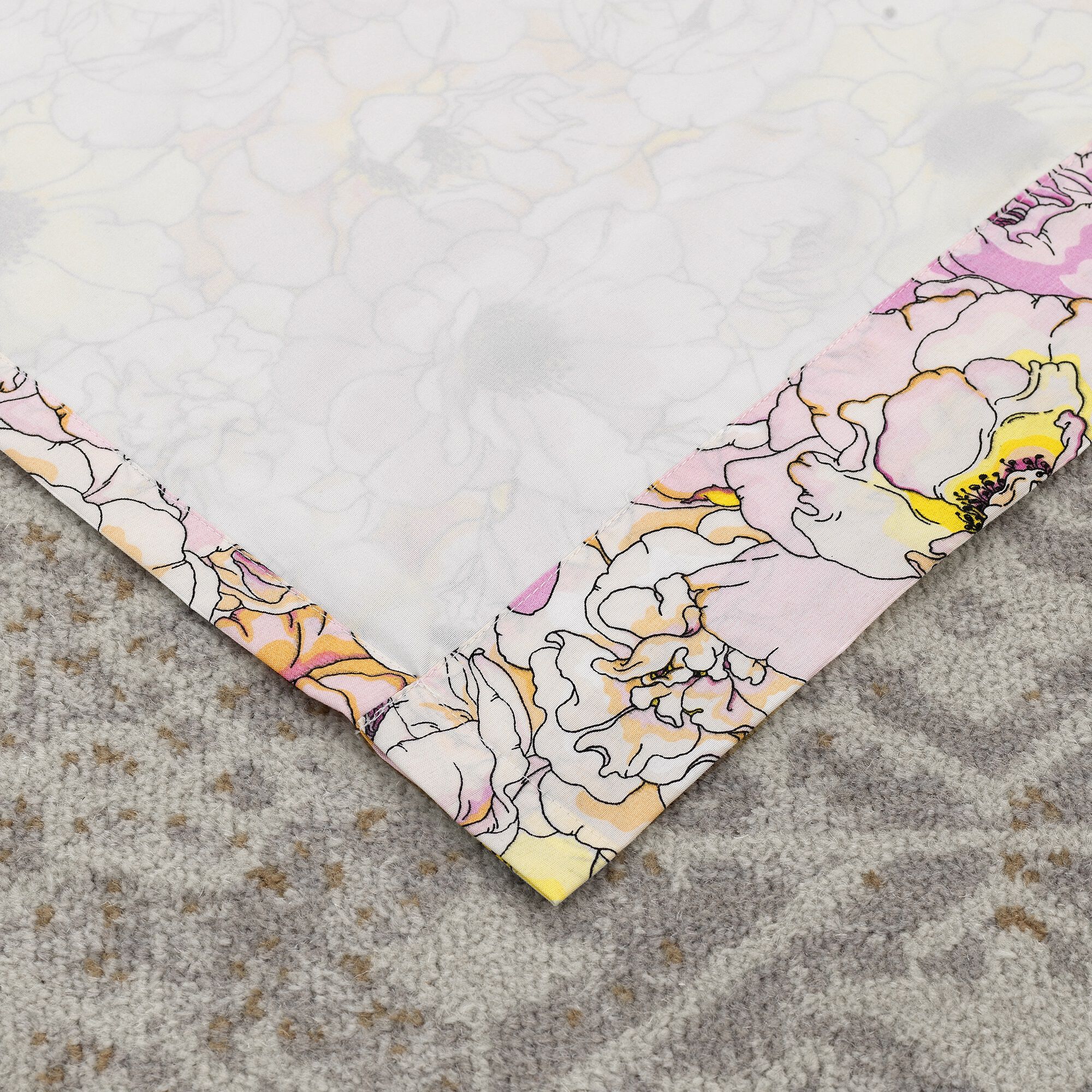 Misty Bloom Window Curtain Panels, Set of 2, 84 inches, PINK, on-hover image number 1