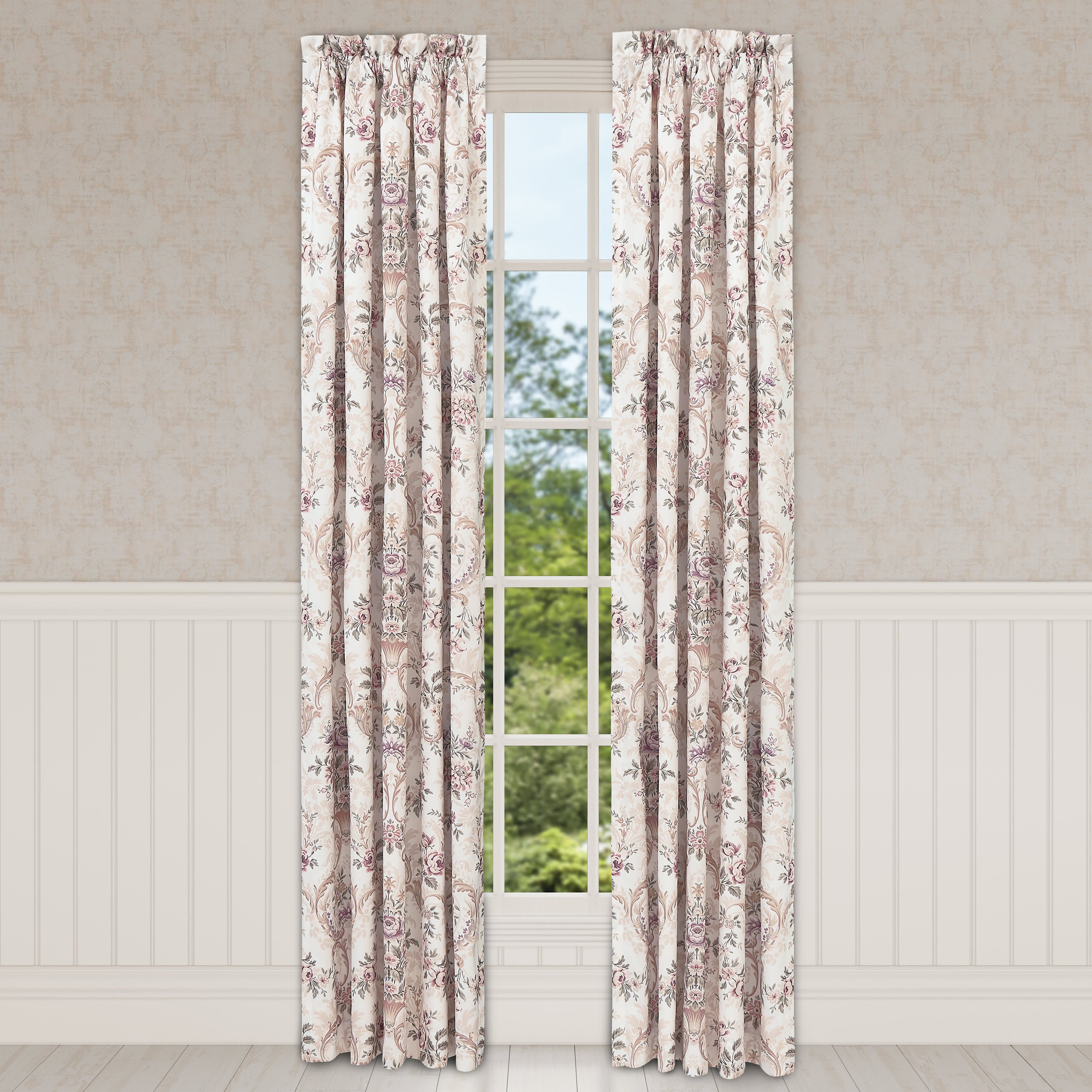 Avant Garden 84 Inch Window Panel Pair, BLUSH, alternate image number 1