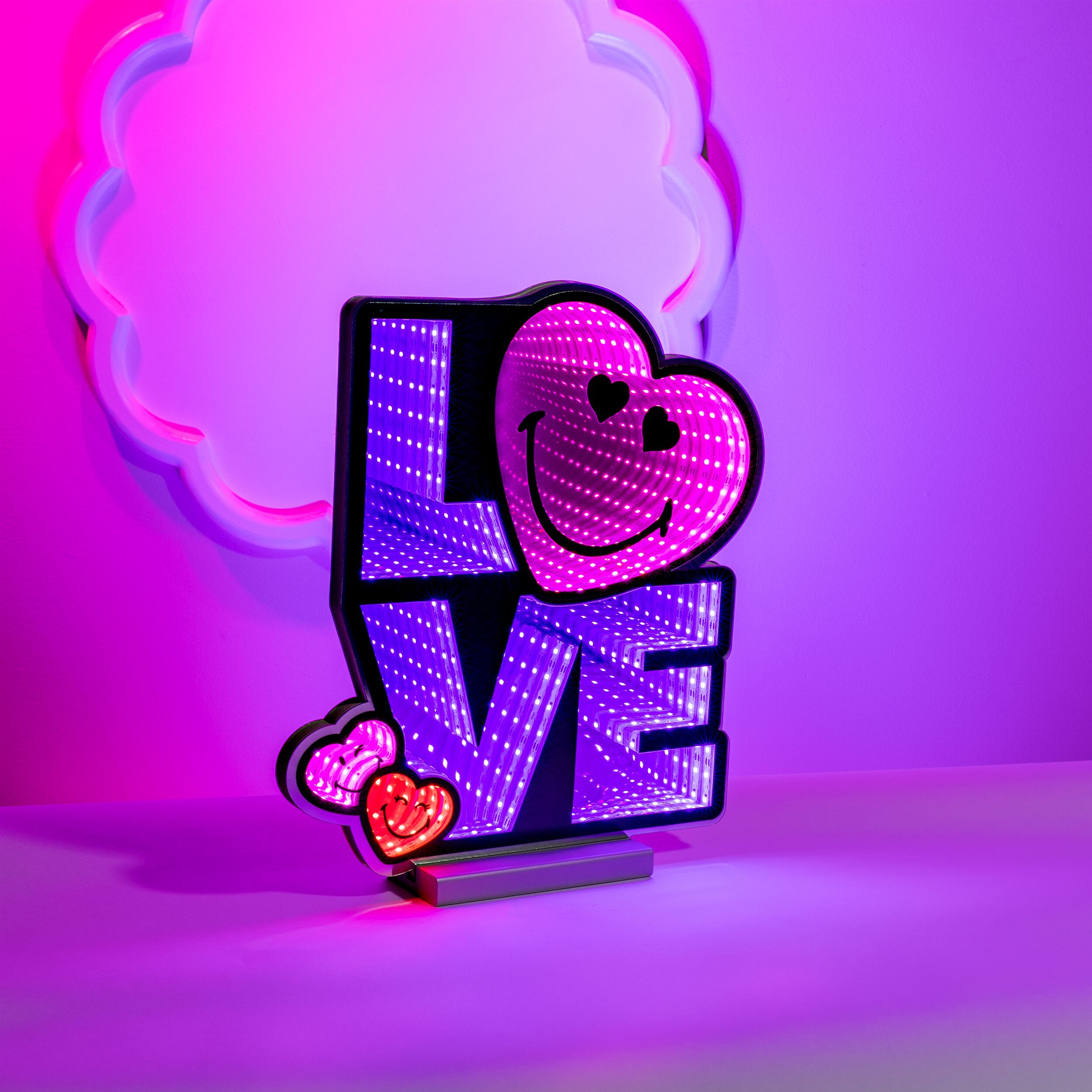 SmileyWorld Love Square Ekkolight 14.5 inchesH, PURPLE, alternate image number 3