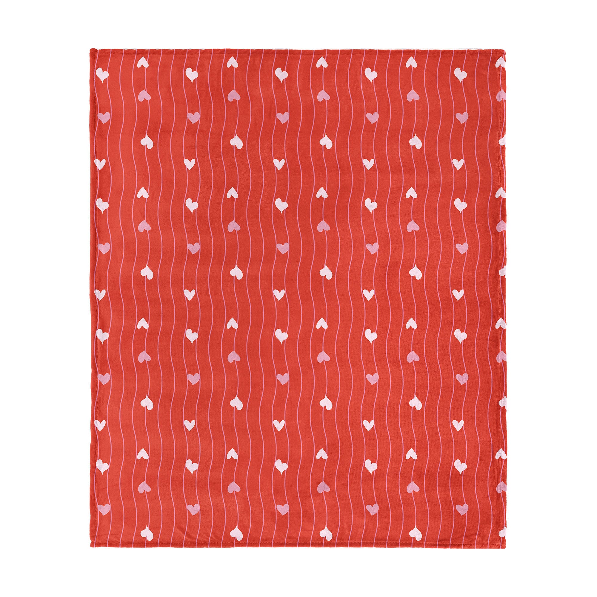 Valentine's Day Line Hearts Silk Touch Throw Blanket 60x80 Inches, HEARTS THROW, hi-res image number 0