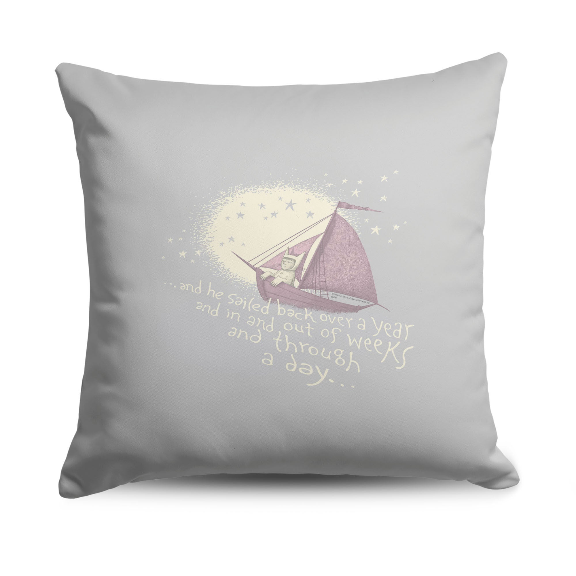Warner Bros. Where the Wild Things Are He Sailed Throw Pillow 18X18 Inches, WILD THINGS, hi-res image number 0
