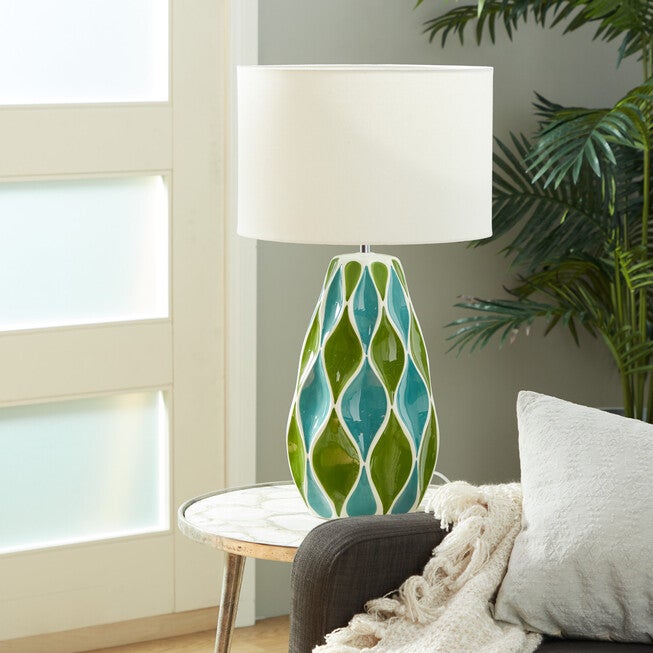 Green Stone Traditional Table Lamp, , alternate image number 12