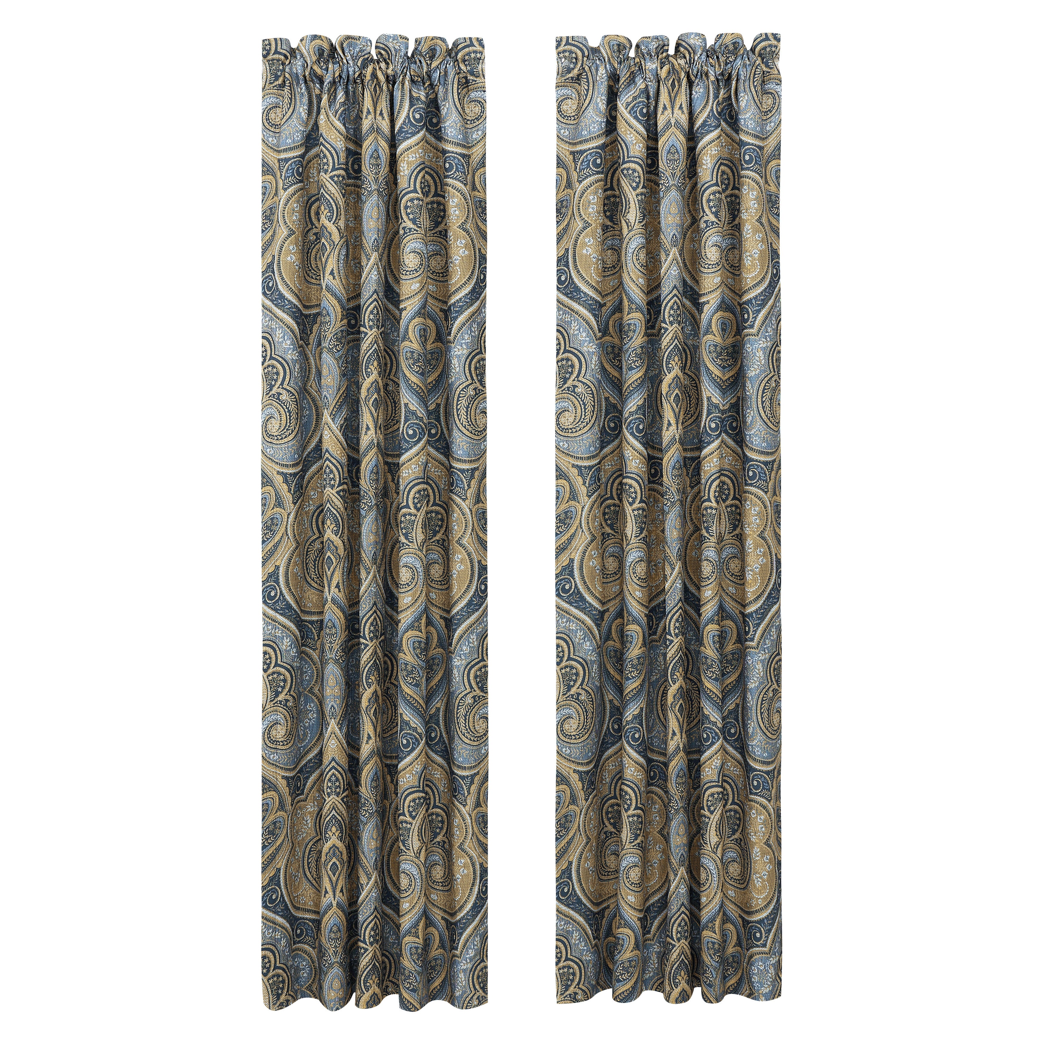 Messina Navy 84 Inch Window Panel Pair, NAVY, alternate image number 3