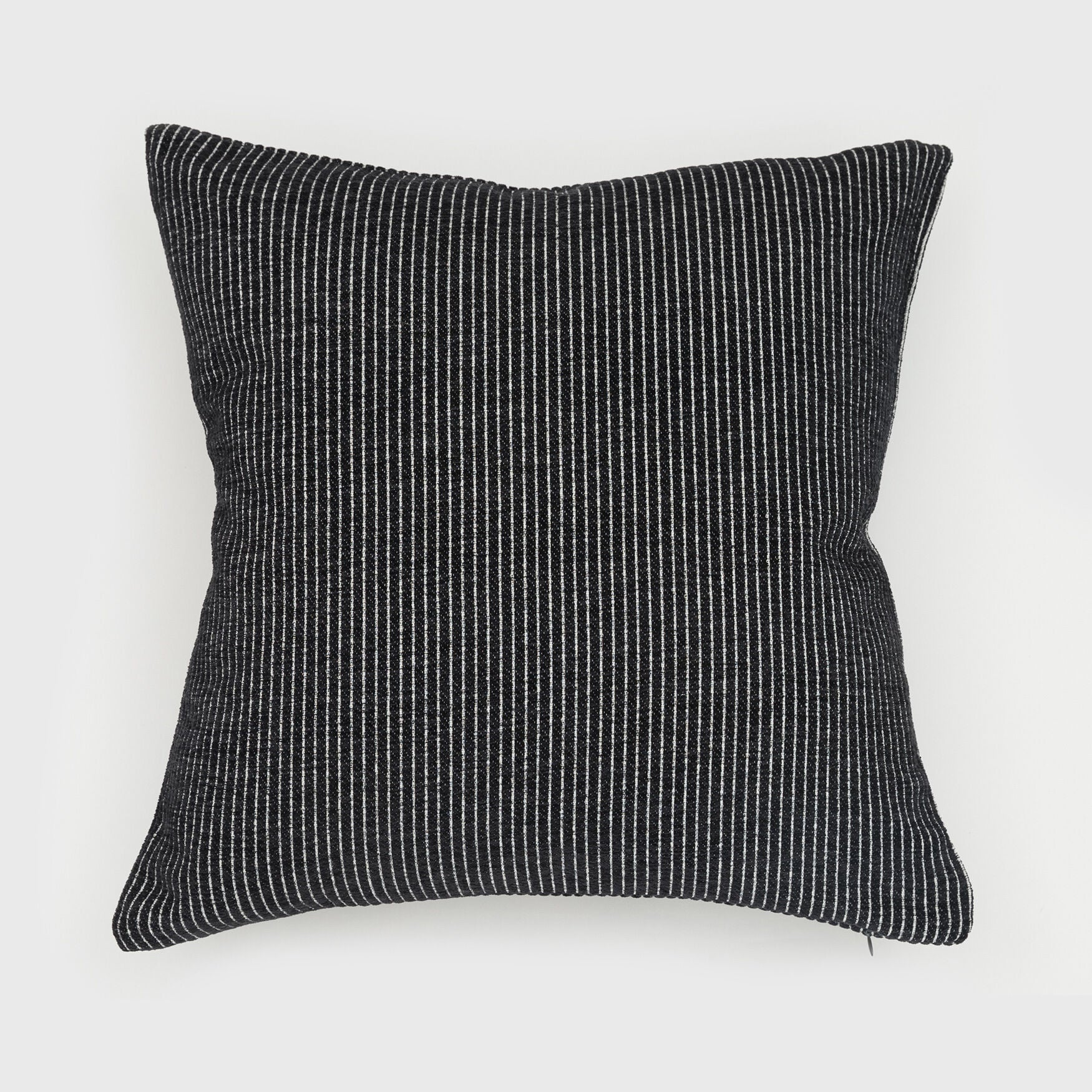 ELSA REVERSIBLE WOVEN STRIPES PILLOW 18X18, BLACK, hi-res image number 0