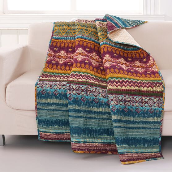 Southwest Quilted Throw Blanket, MULTI, hi-res image number null
