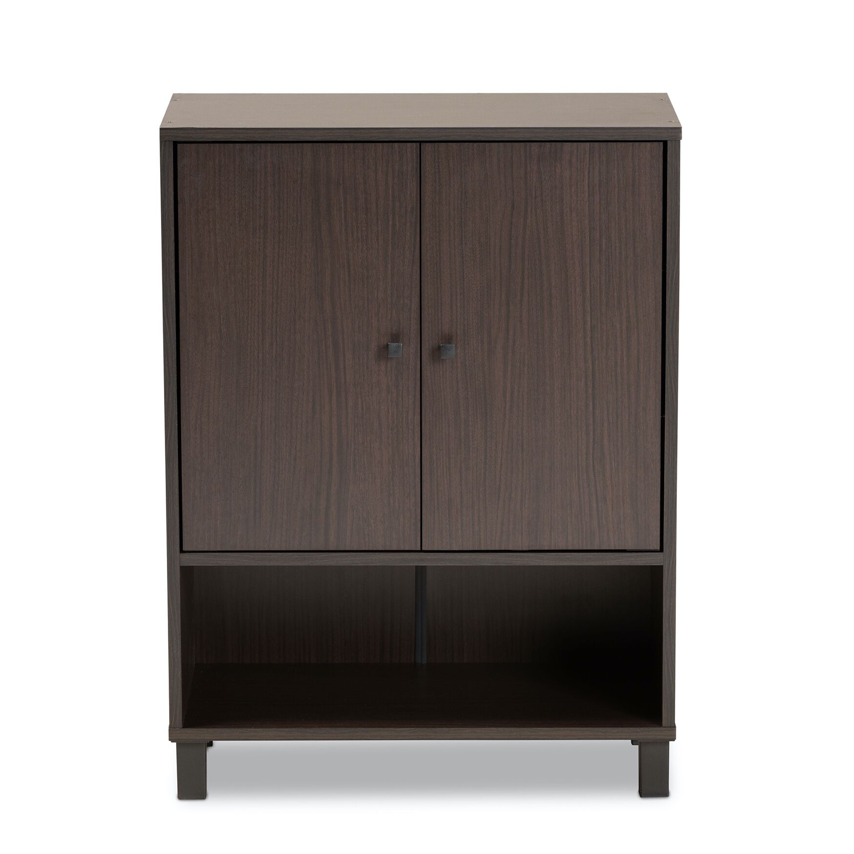 Rossin Wood 2-Door Entryway Shoe Storage Cabinet W Bottom Shelf Furniture, , alternate image number 2